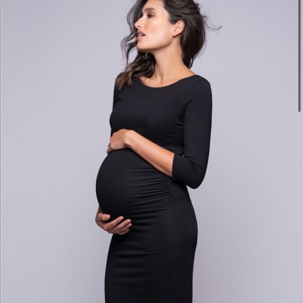 Seraphine Black Shift Maternity Dress